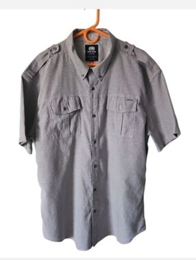 Ecko Men's Button Up Casual Shirt Gray 3X